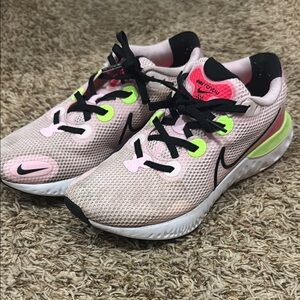 Nike Pink and Black Athletic Sneakers